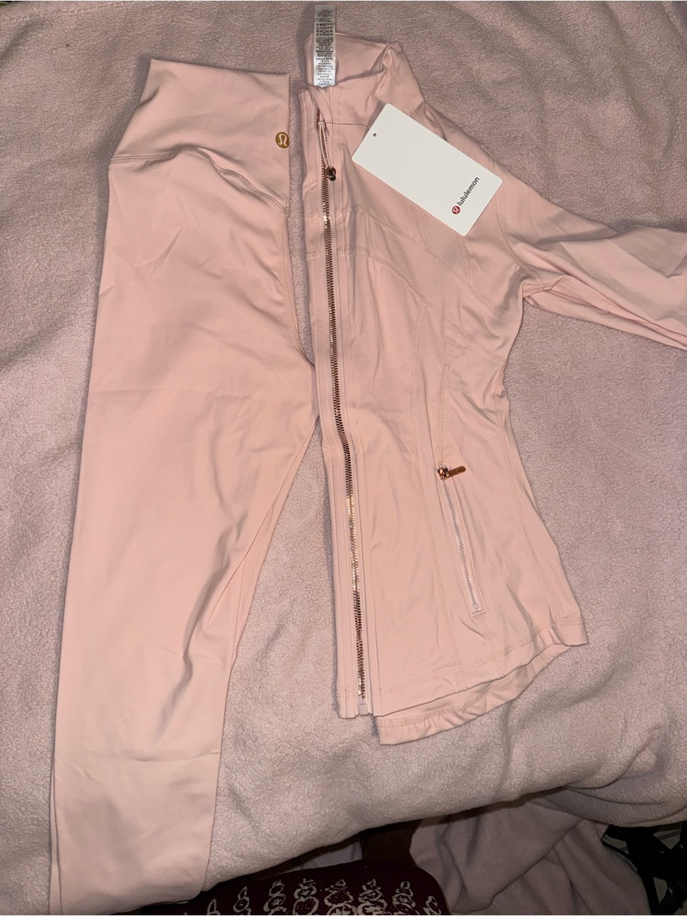 lululemon athletica Light Pink Jacket & High-Rise Leggings Set